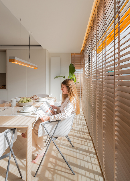 Japandi penthouse details