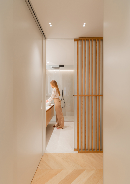 Japandi penthouse carpentry