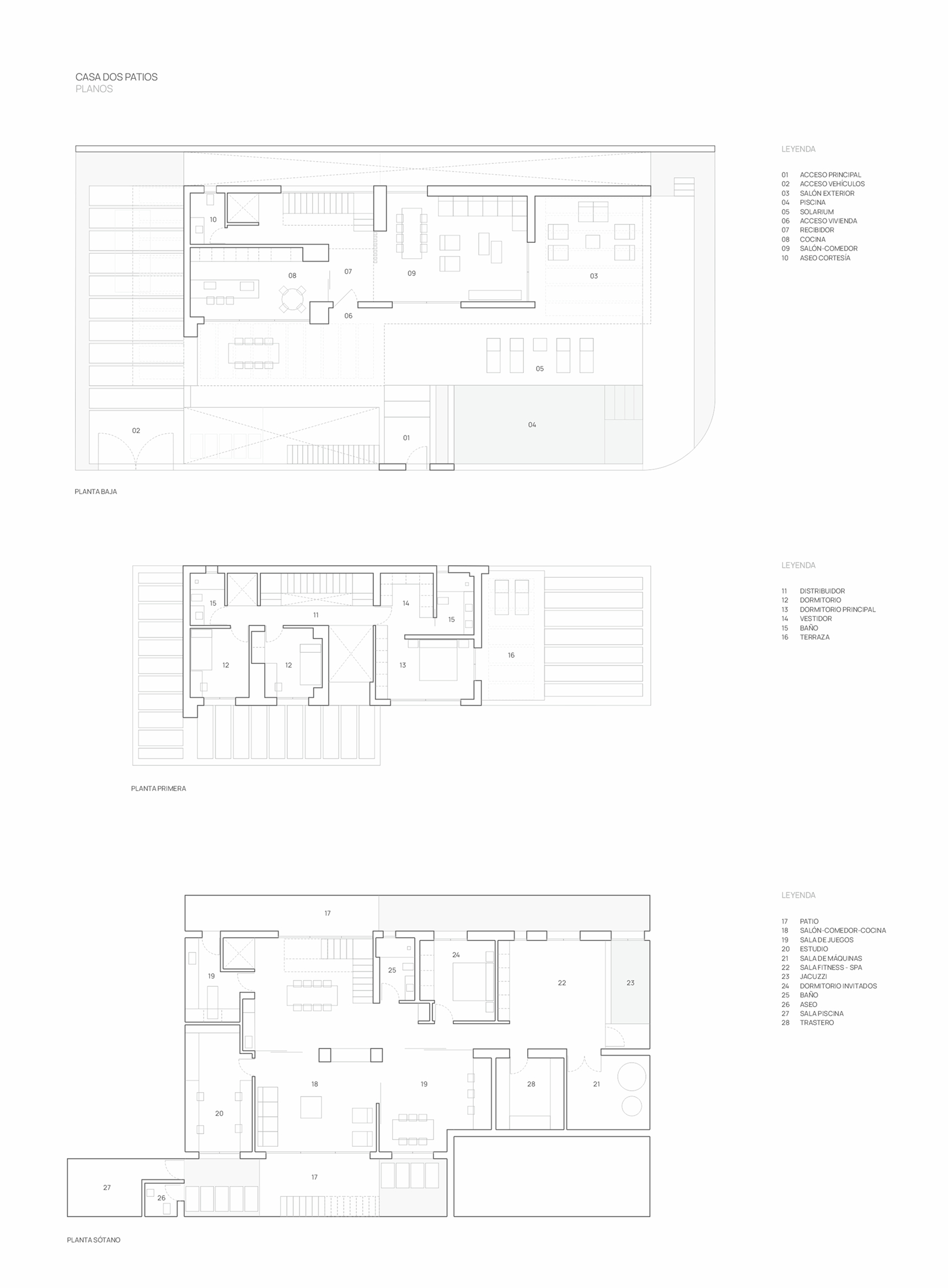 Casa 2 Patios - Plano general